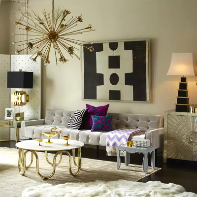 Дизайнерский журнальный столик чёрный с круглой столешницей Arycy