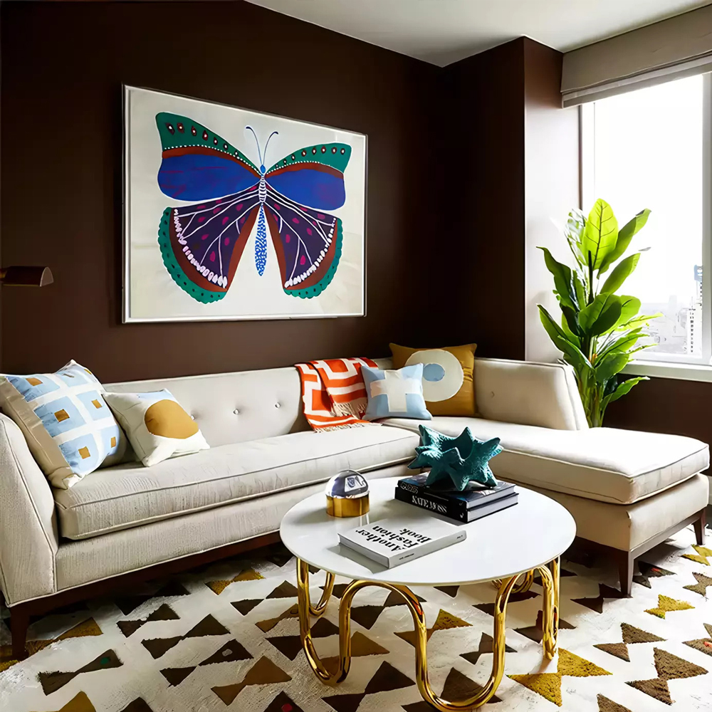 Дизайнерский журнальный столик чёрный с круглой столешницей Arycy