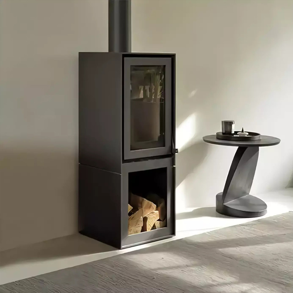 Дизайнерский журнальный столик чёрный с круглой столешницей Arycy