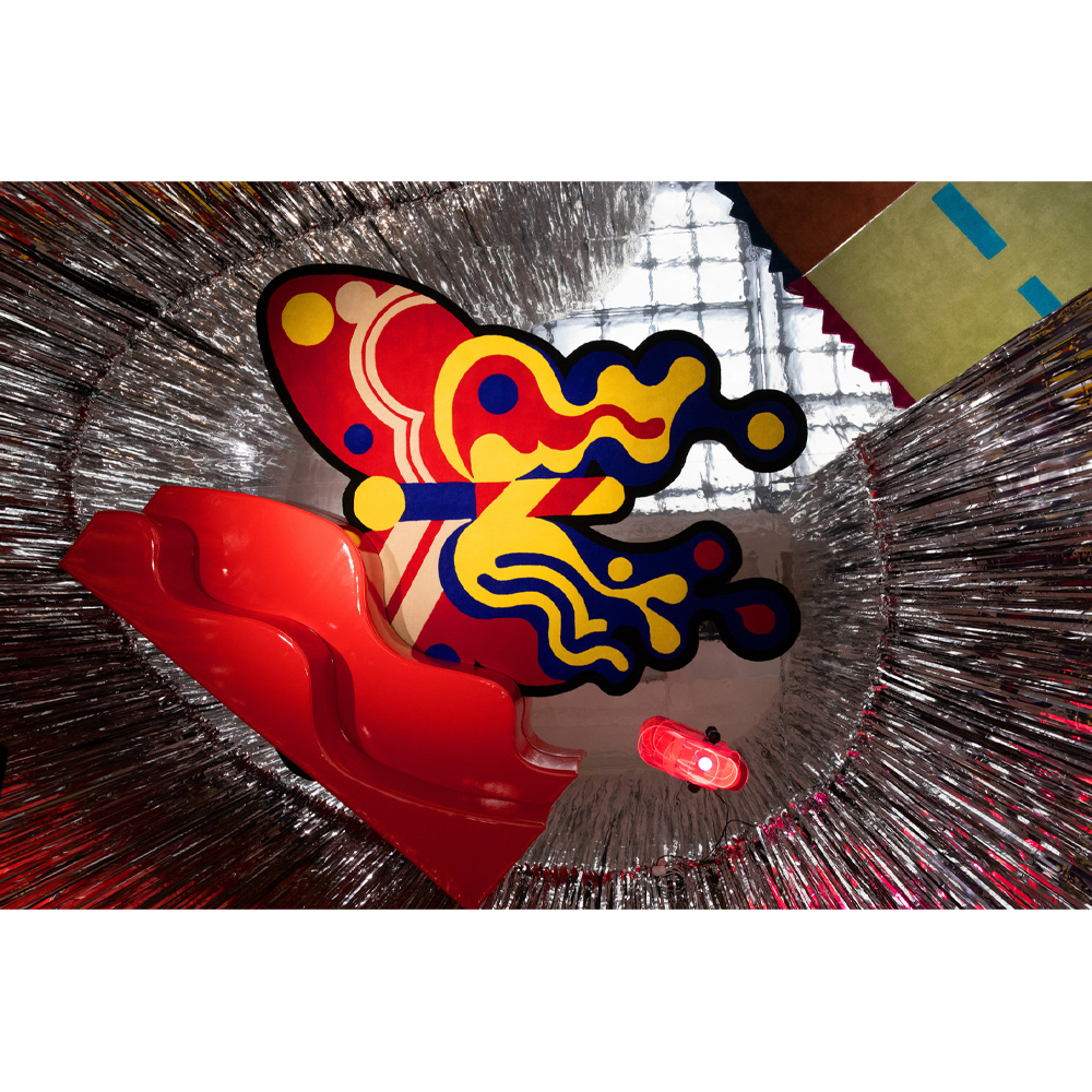 Дизайнерский ковер в виде бабочки Poltronova Tappeto Farfalla Rug