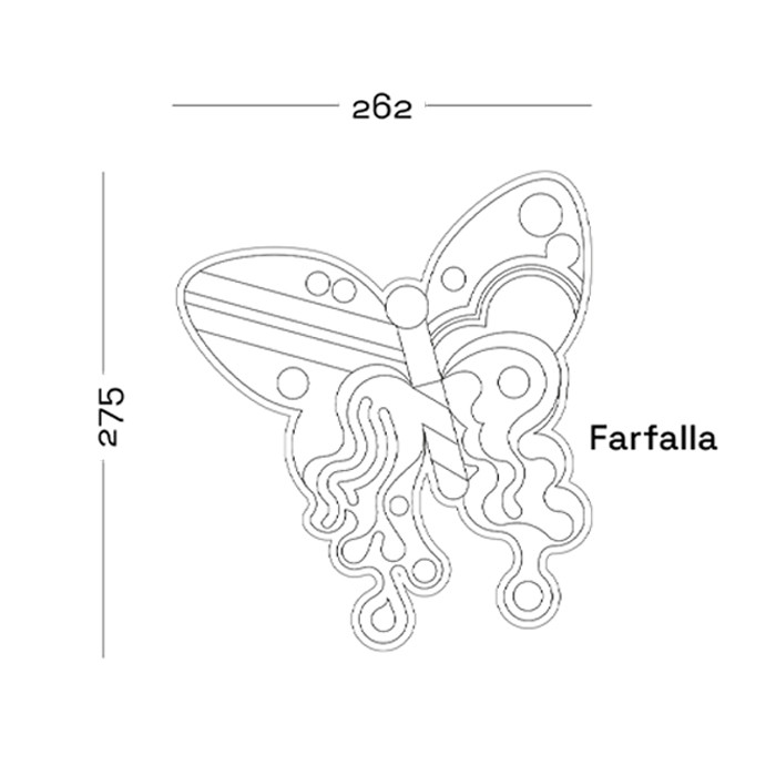 Дизайнерский ковер в виде бабочки Poltronova Tappeto Farfalla Rug