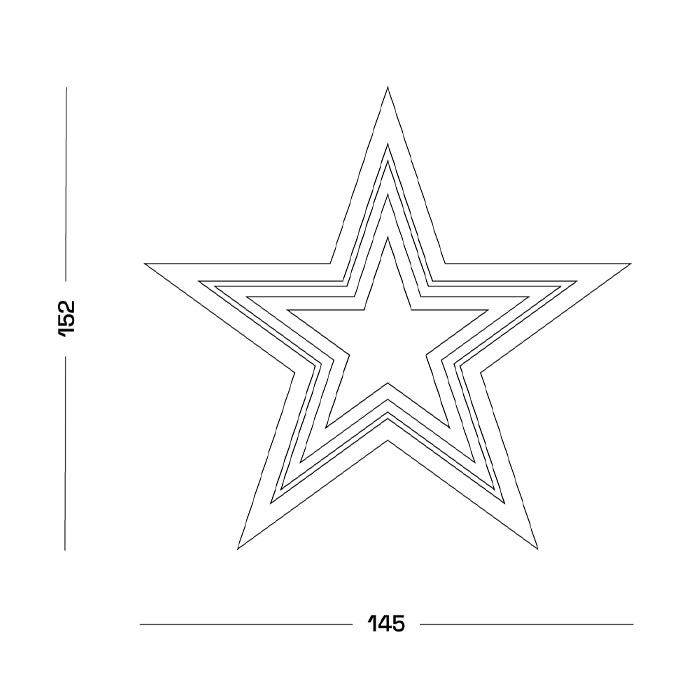 Дизайнерский ковер в виде звезды Poltronova Tappeto Stella Grey Navy Blue Rug