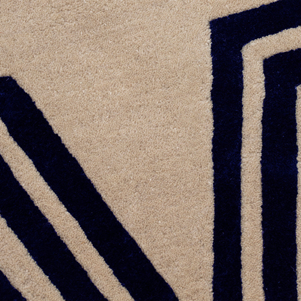 Дизайнерский ковер в виде звезды Poltronova Tappeto Stellina Navy Blue Grey Rug