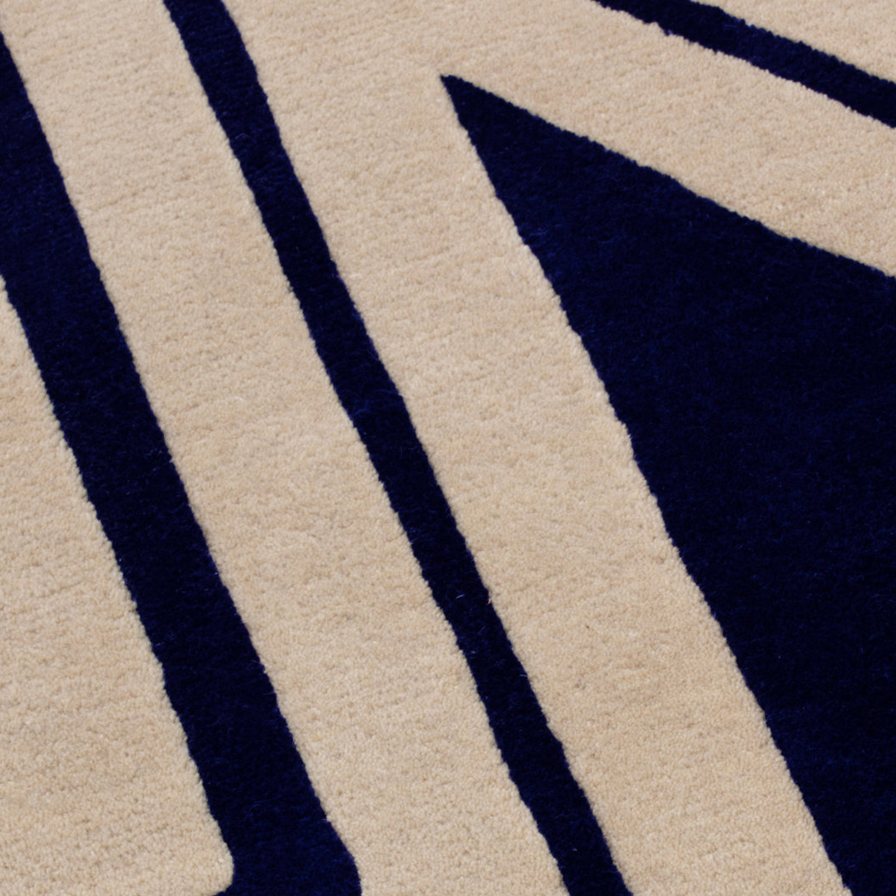 Дизайнерский ковер в виде звезды Poltronova Tappeto Stellina Navy Blue Grey Rug
