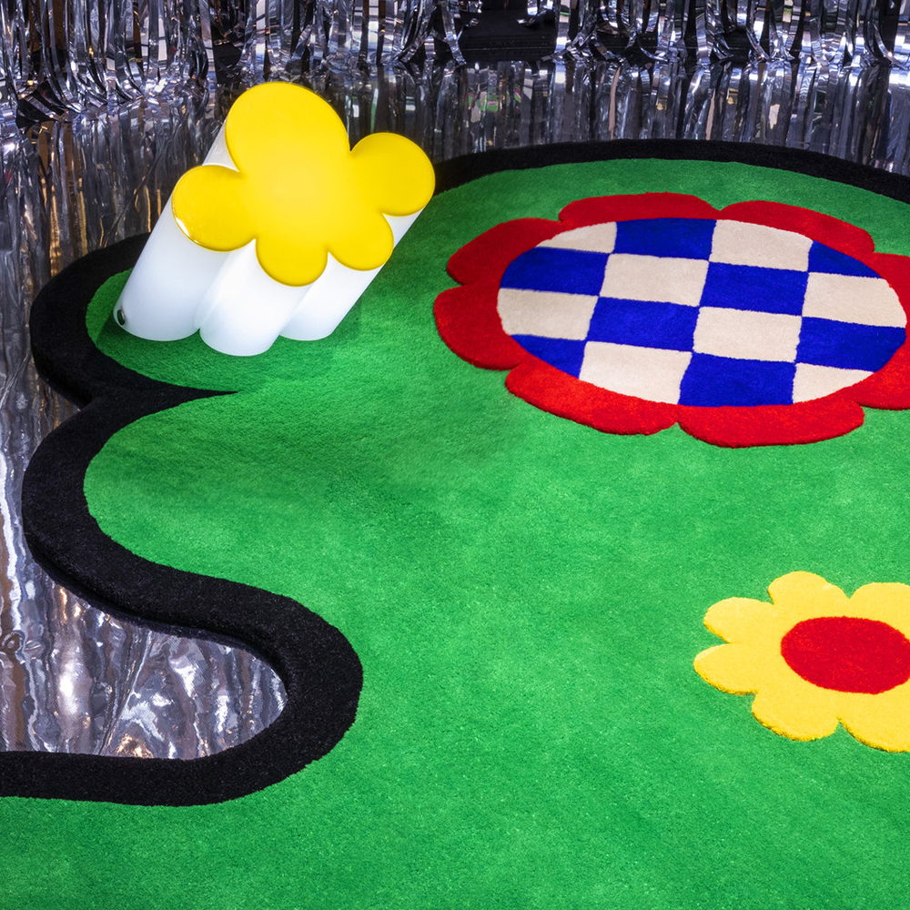 Дизайнерский ковер с цветами Poltronova Tappeto Prato Rug