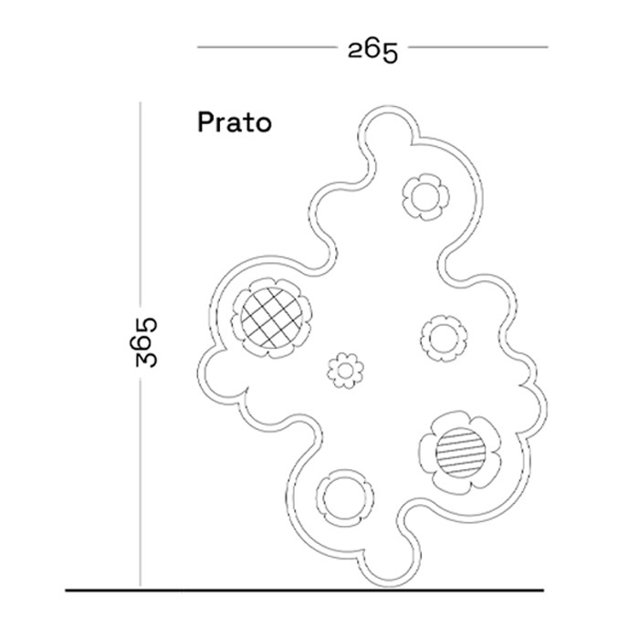 Дизайнерский ковер с цветами Poltronova Tappeto Prato Rug