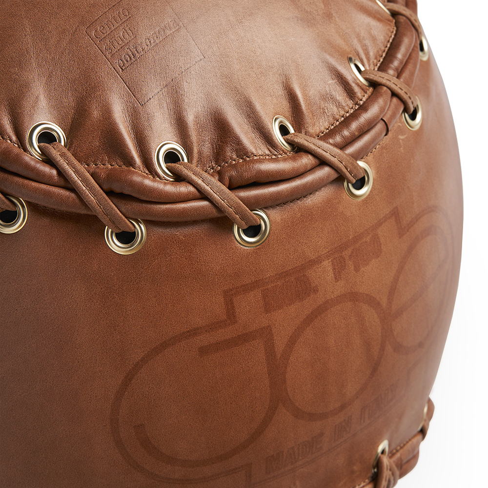 Дизайнерский кожаный пуф в виде бейсбольного мяча Poltronova Joe Ball Pouf