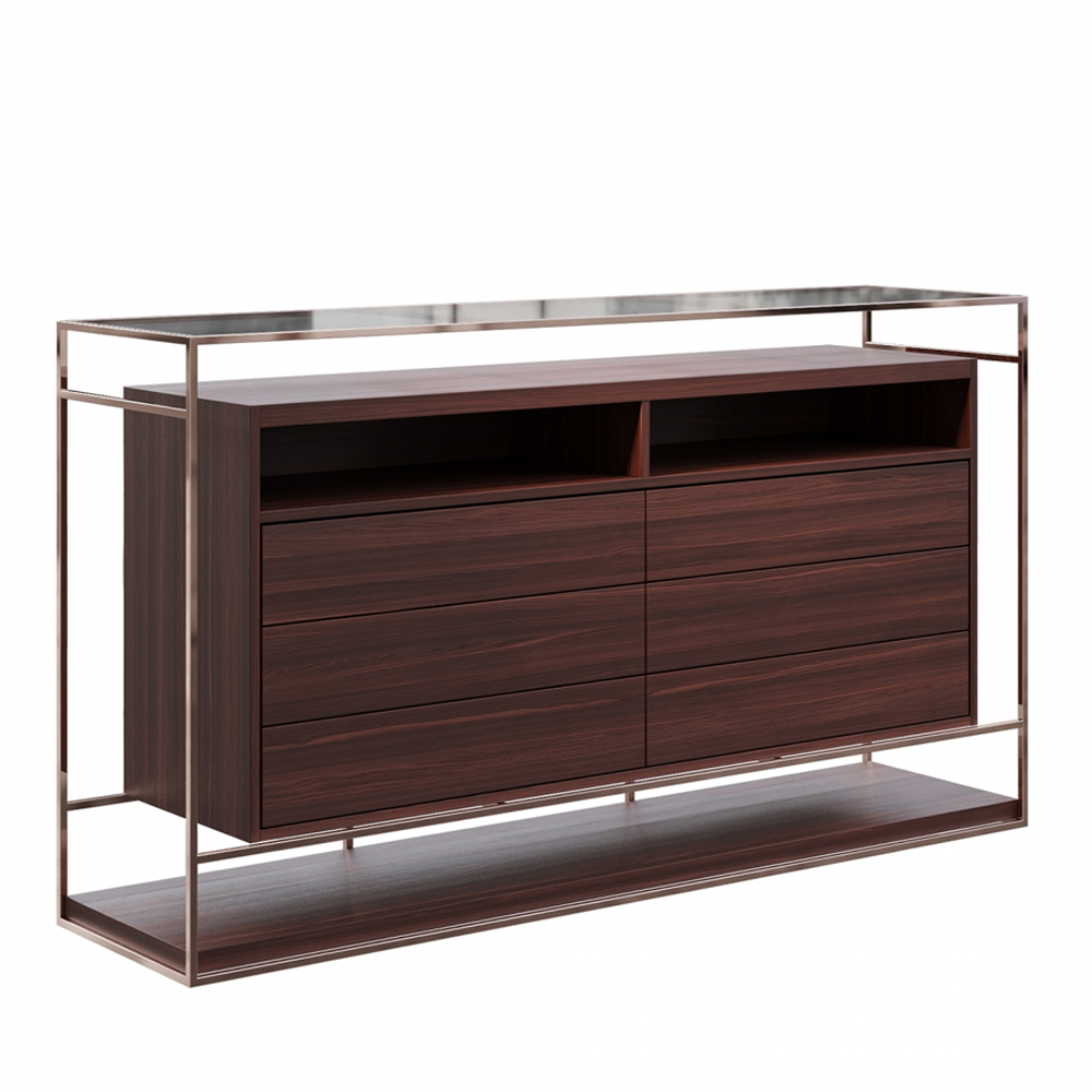 Дизайнерский комод в металлическом каркасе Valerian