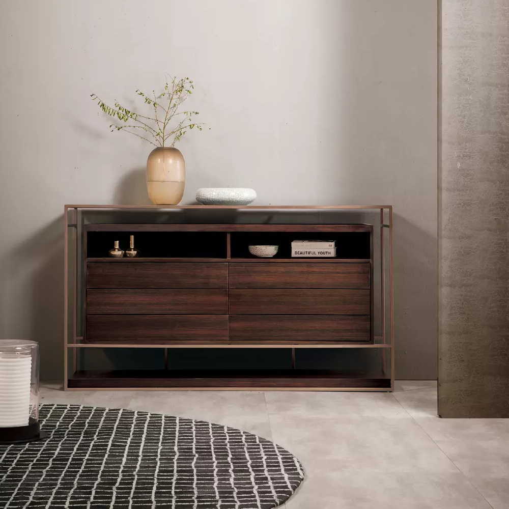 Дизайнерский комод в металлическом каркасе Valerian