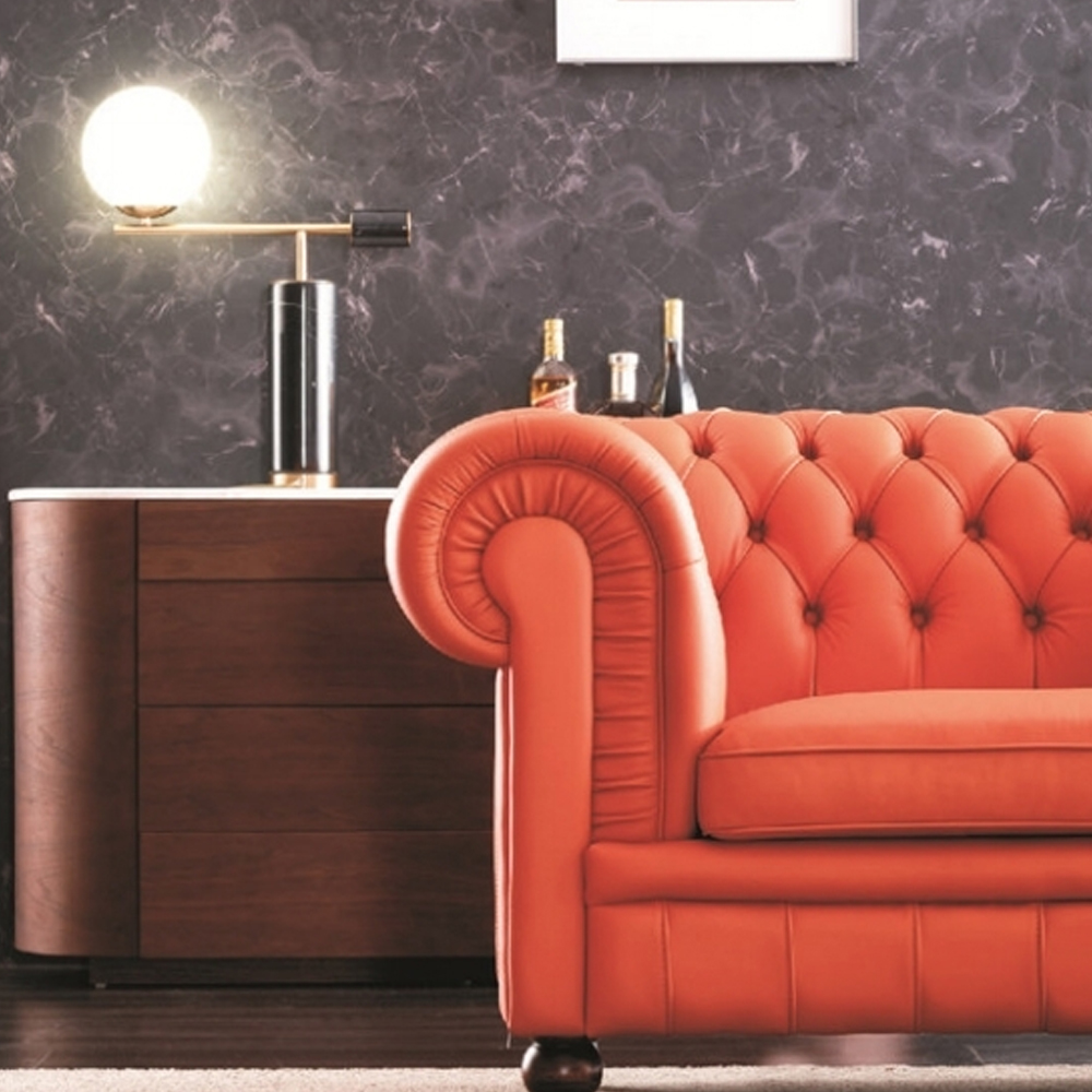 Дизайнерский комод овальной формы с белой столешницей и 4-мя ящиками Gioli