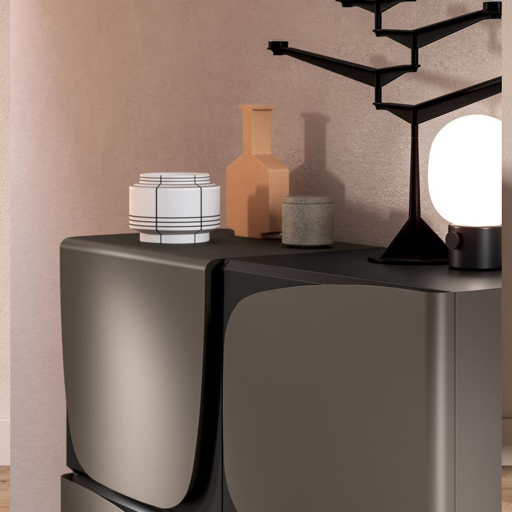 Дизайнерский комод с декоративными элементами на дверках Trilogy