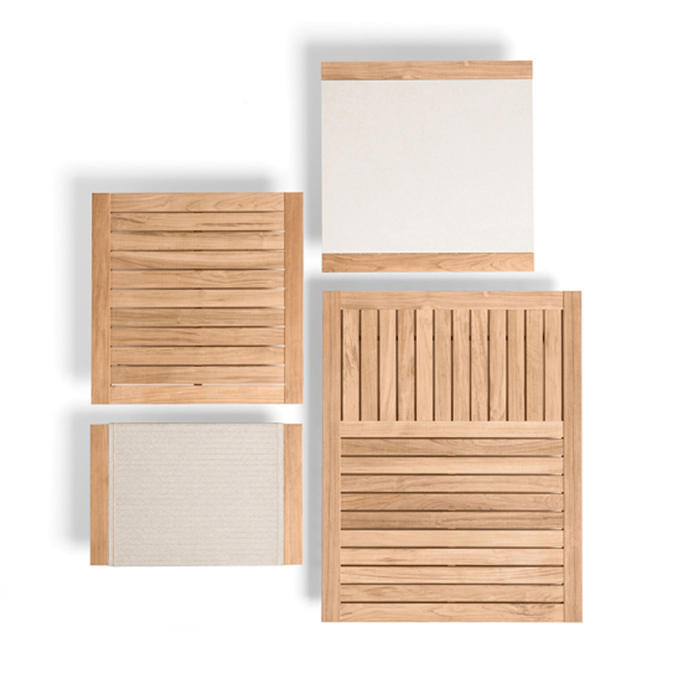 Дизайнерский кофейный стол из дерева с керамической столешницей уличный SWAY Coffee Table