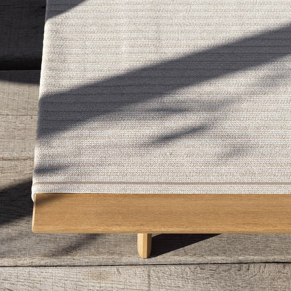 Дизайнерский кофейный стол из дерева с керамической столешницей уличный SWAY Coffee Table