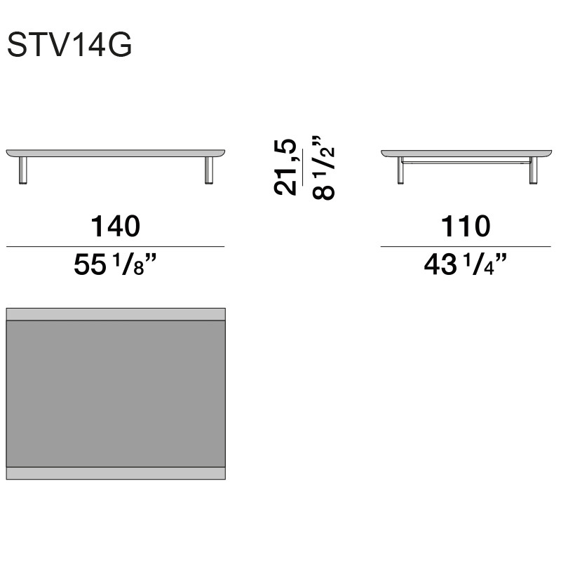 Дизайнерский кофейный стол из дерева с керамической столешницей уличный SWAY Coffee Table