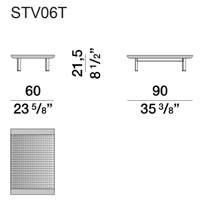 Дизайнерский кофейный стол из дерева с керамической столешницей уличный SWAY Coffee Table