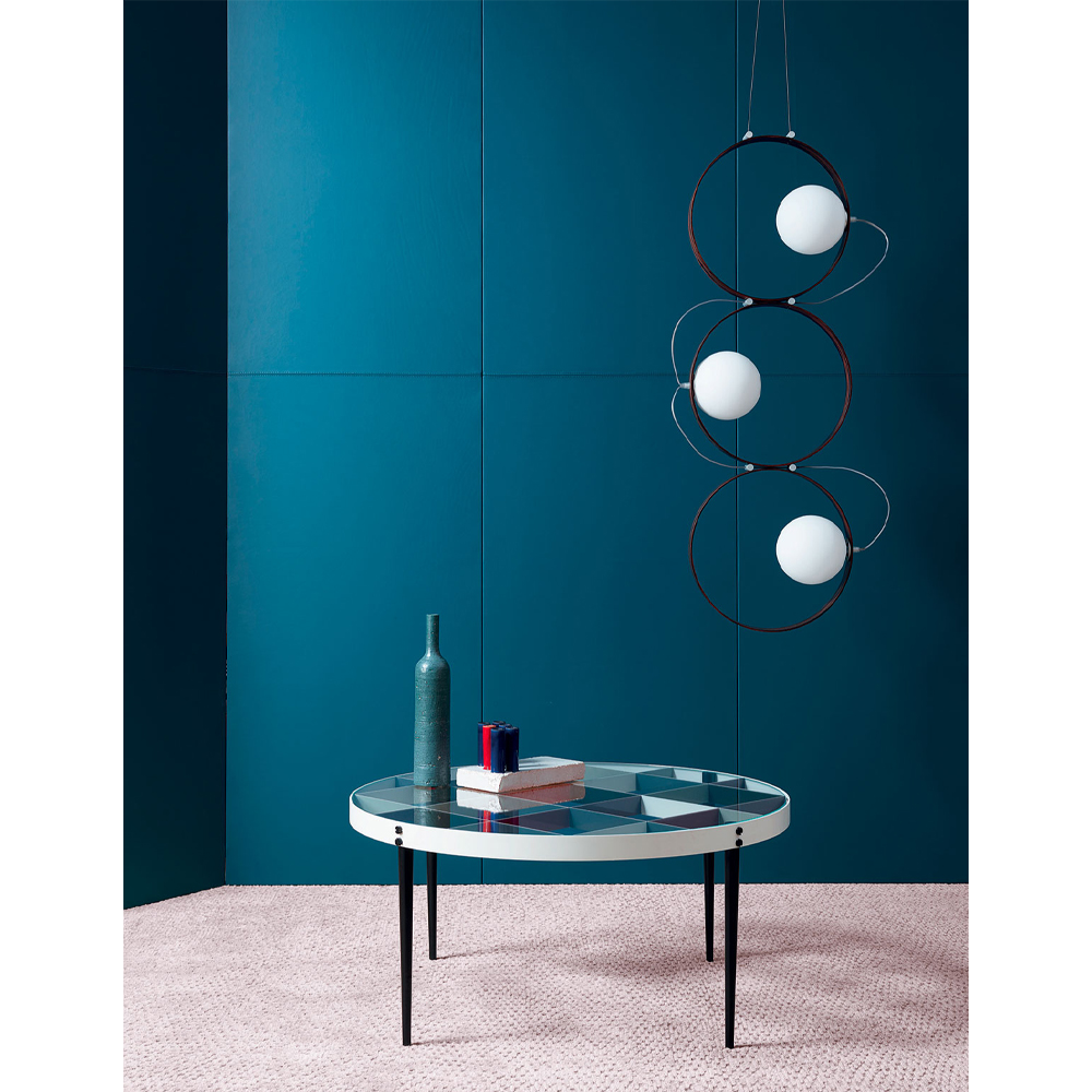 Дизайнерский круглый кофейный стол со стеклянной столешницей Gio Ponti D.555.1 Coffee Table