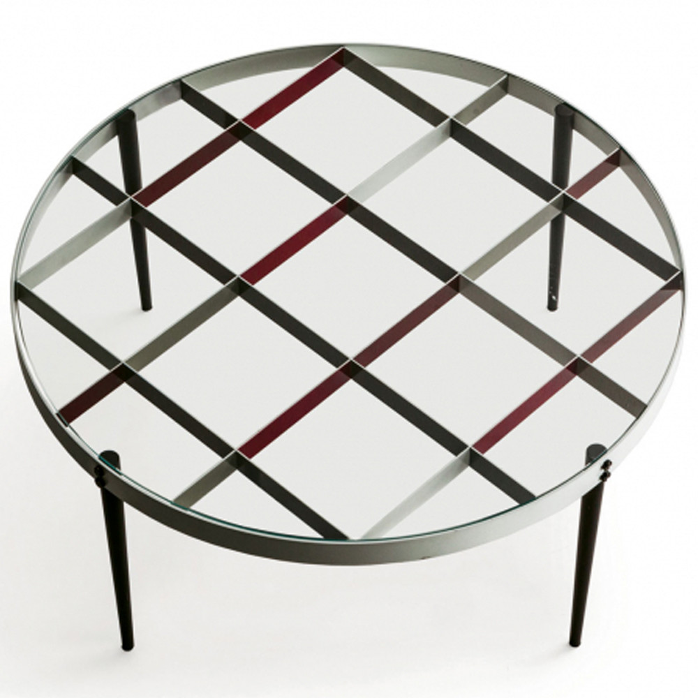 Дизайнерский круглый кофейный стол со стеклянной столешницей Gio Ponti D.555.1 Coffee Table