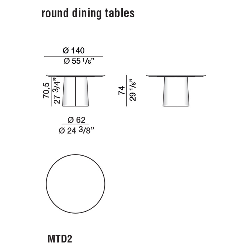 Дизайнерский круглый обеденный стол MATEO Dining Table