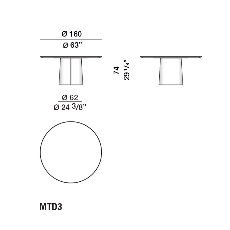 Дизайнерский круглый обеденный стол MATEO Dining Table