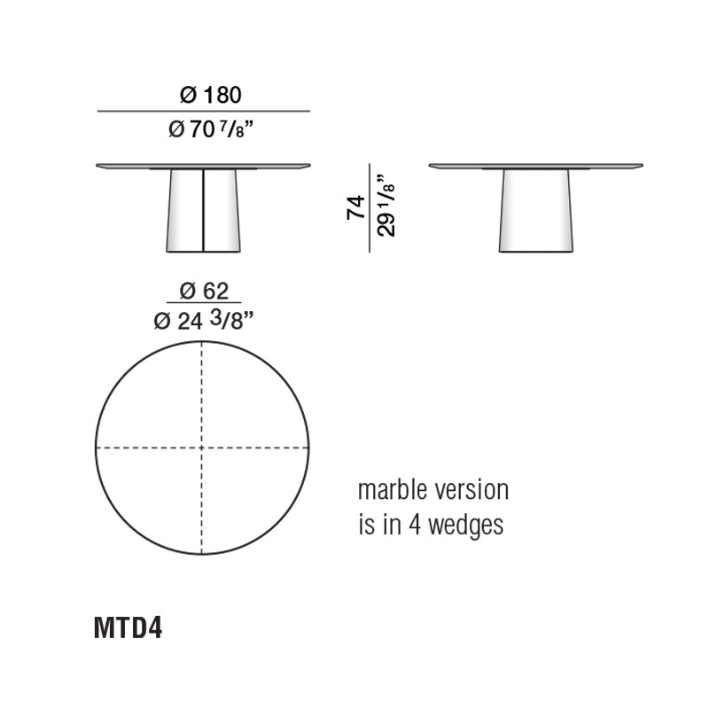 Дизайнерский круглый обеденный стол MATEO Dining Table