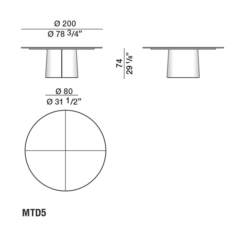 Дизайнерский круглый обеденный стол MATEO Dining Table