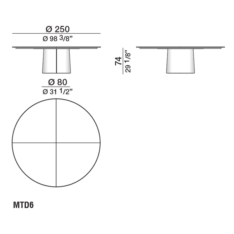 Дизайнерский круглый обеденный стол MATEO Dining Table