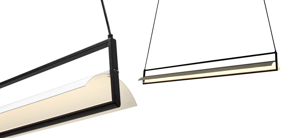 Дизайнерский линейный подвесной светильник CANVAS LINEAR RECTANGULAR HANGING LAMP