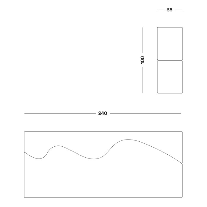 Дизайнерский модульный диван волнистой формы  Poltronova Superonda Sofa