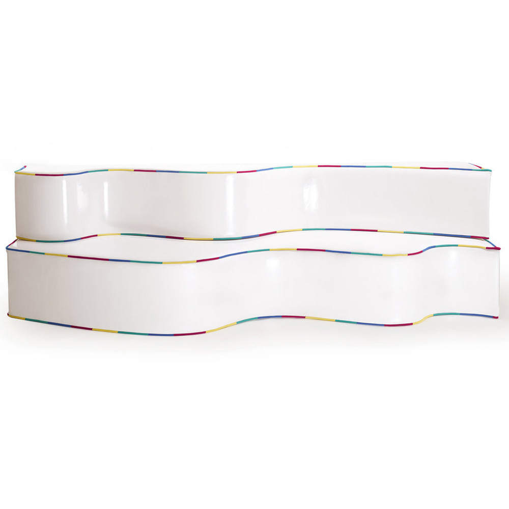 Дизайнерский модульный диван волнистой формы с цветным принтом Poltronova Superonda Sofa