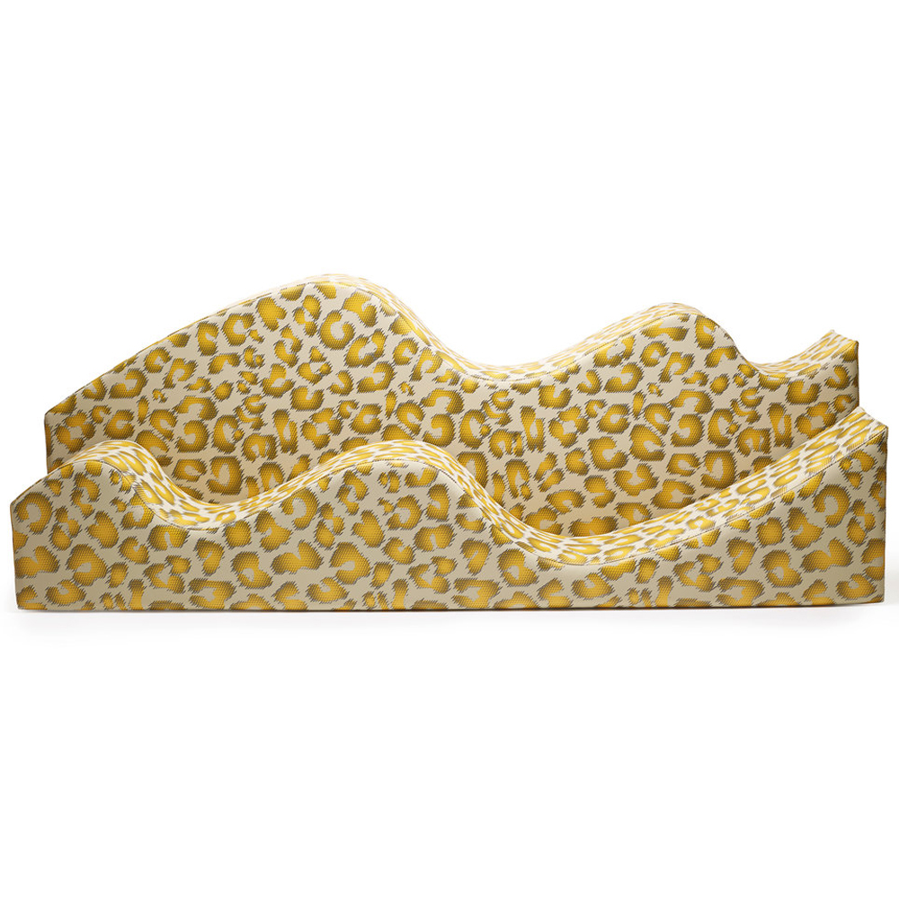 Дизайнерский модульный диван волнистой формы с цветным принтом Poltronova Superonda Sofa