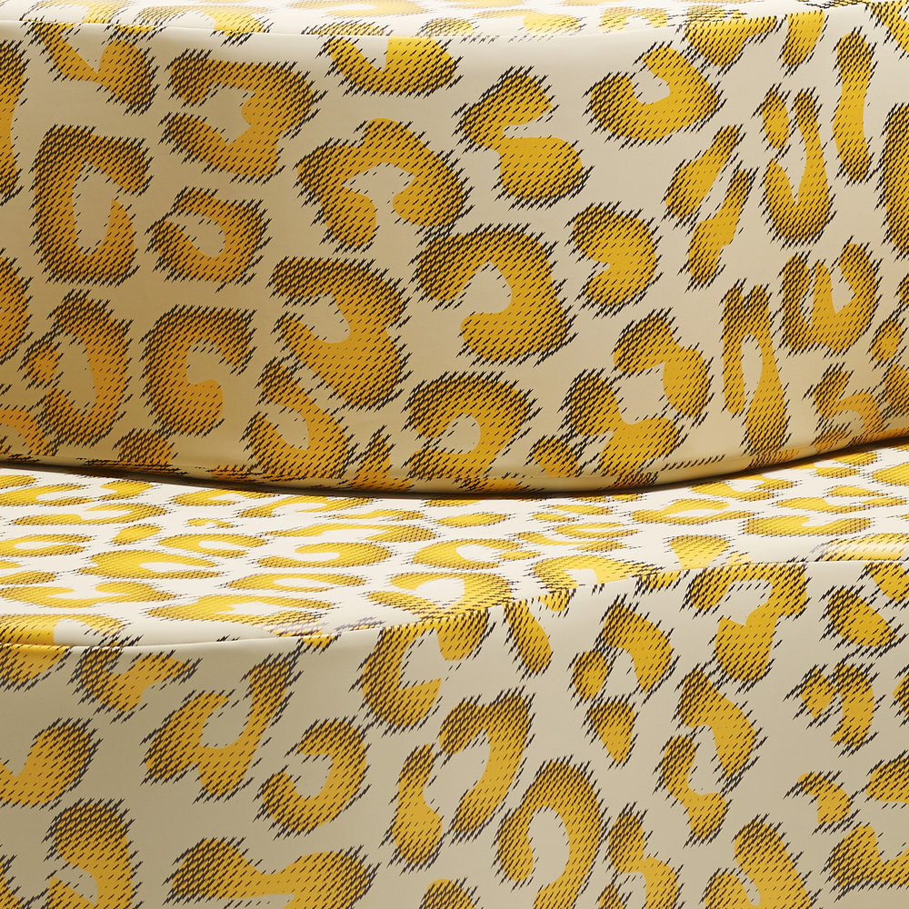 Дизайнерский модульный диван волнистой формы с цветным принтом Poltronova Superonda Sofa