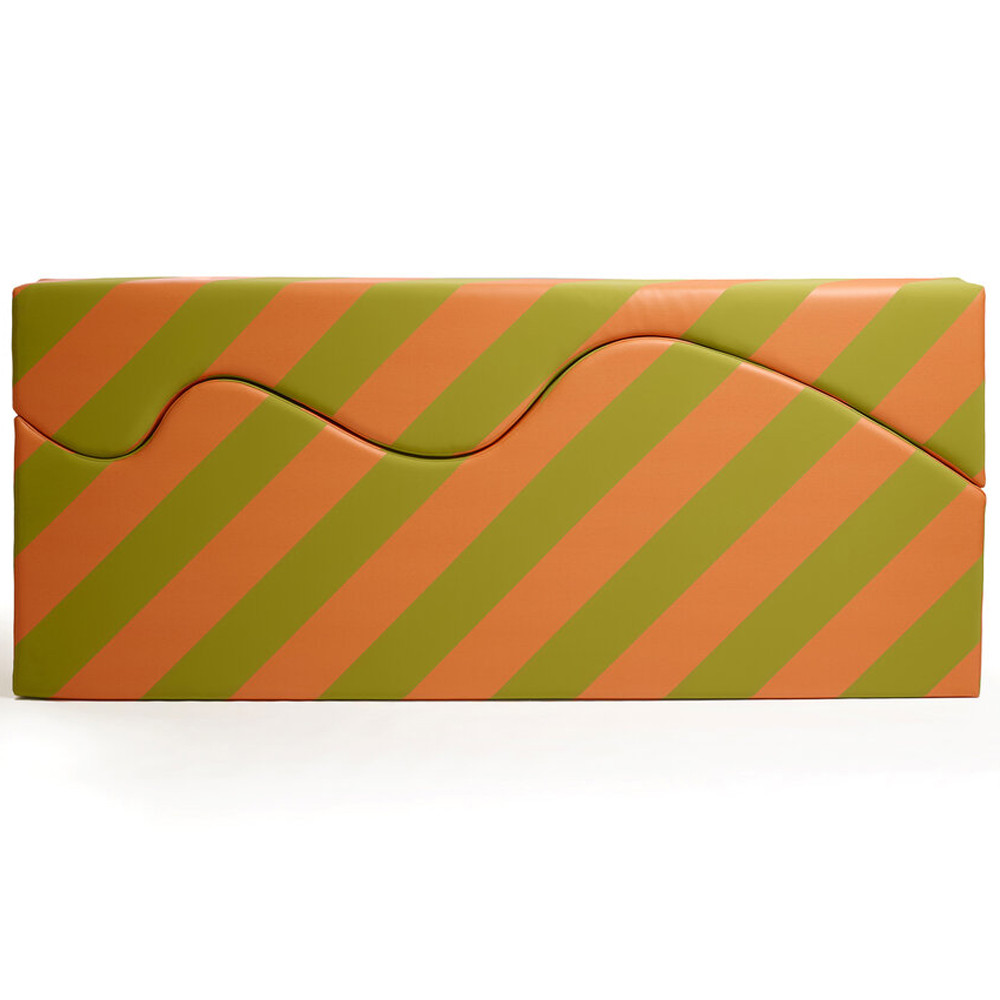 Дизайнерский модульный диван волнистой формы с цветным принтом Poltronova Superonda Sofa