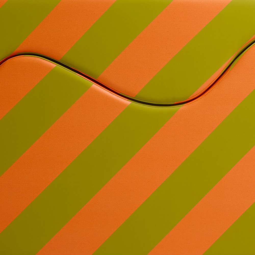 Дизайнерский модульный диван волнистой формы с цветным принтом Poltronova Superonda Sofa