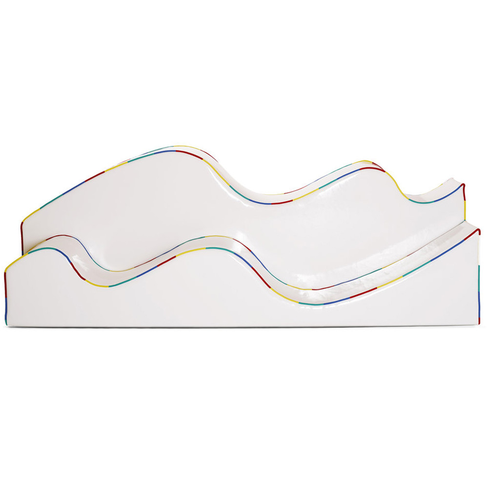 Дизайнерский модульный диван волнистой формы с цветным принтом Poltronova Superonda Sofa