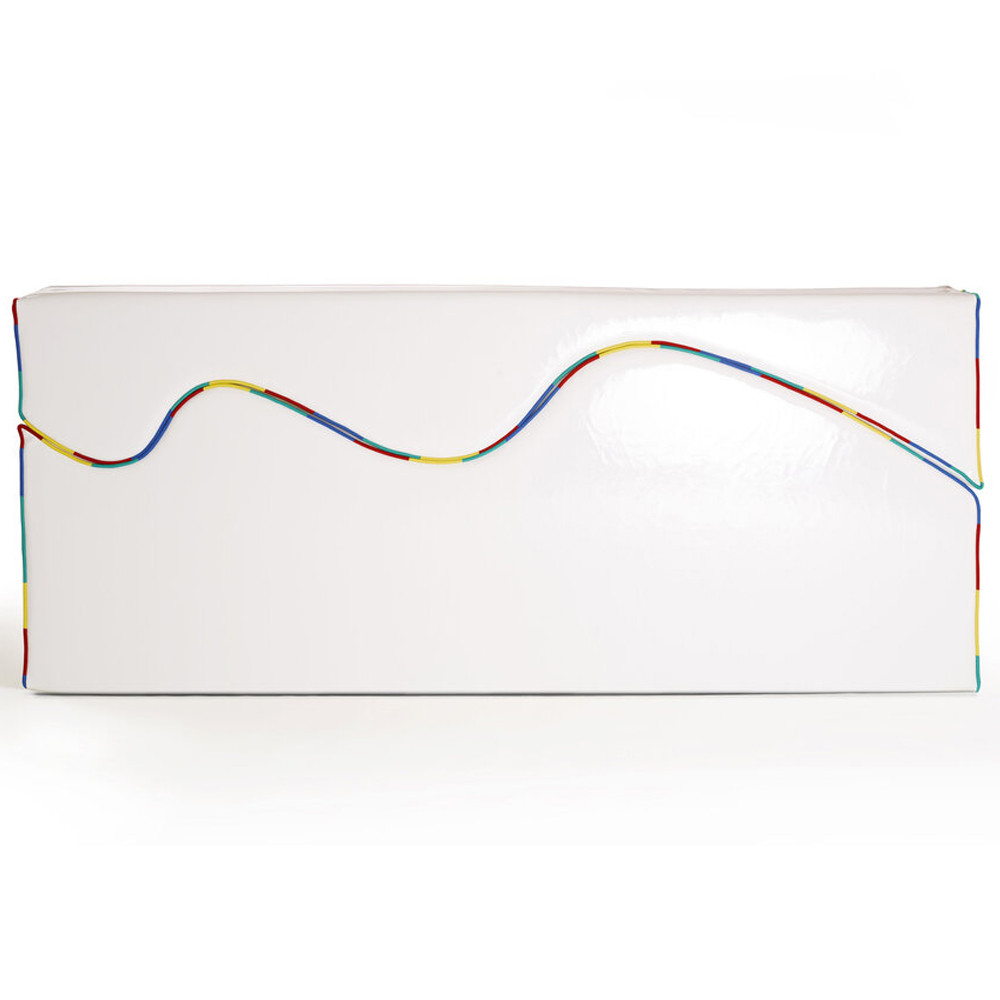 Дизайнерский модульный диван волнистой формы с цветным принтом Poltronova Superonda Sofa