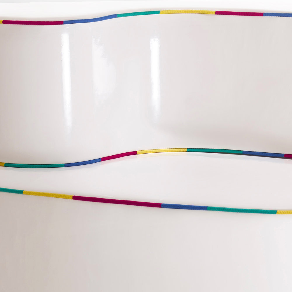 Дизайнерский модульный диван волнистой формы с цветным принтом Poltronova Superonda Sofa