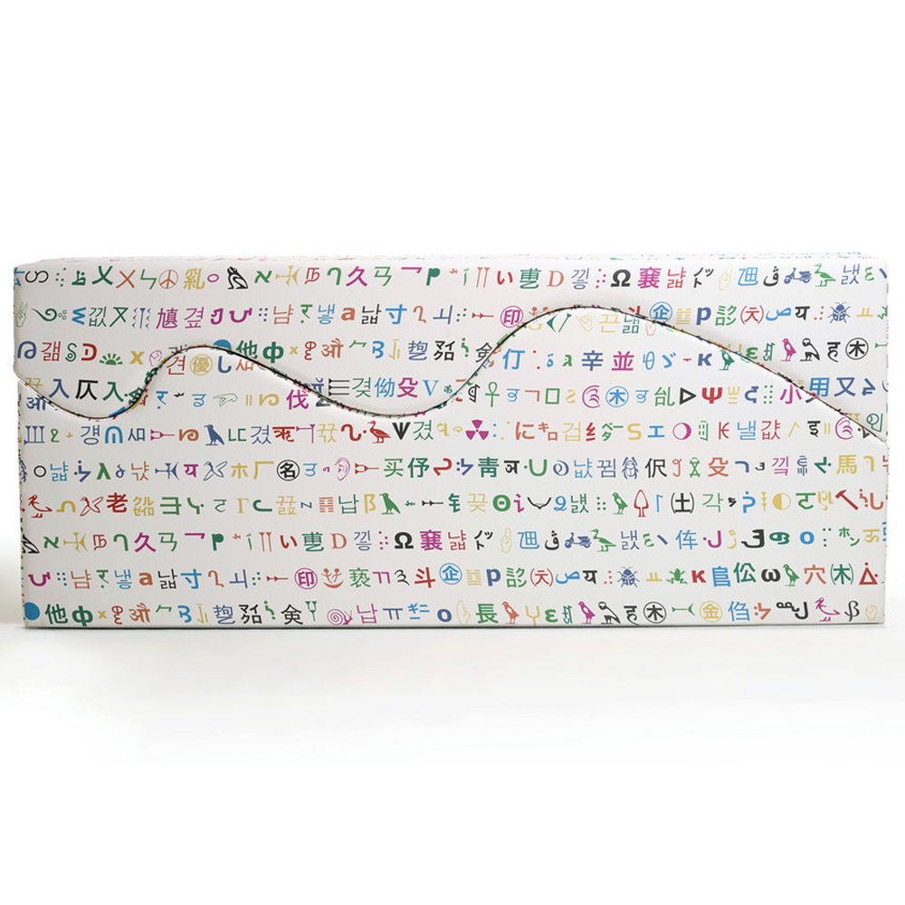 Дизайнерский модульный диван волнистой формы с цветным принтом Poltronova Superonda Sofa