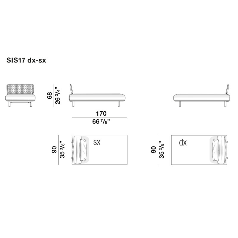 Дизайнерский модульный уличный диван SWAY Modular Sofa