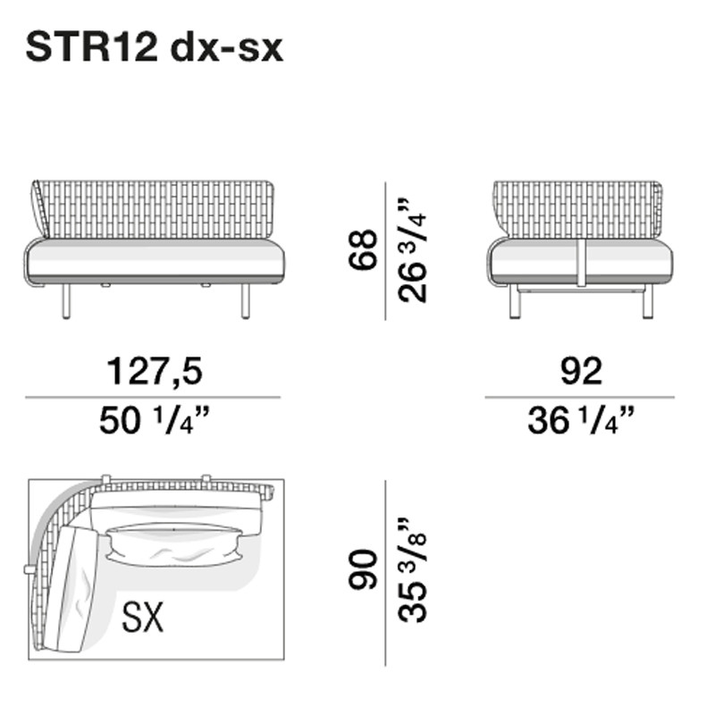 Дизайнерский модульный уличный диван SWAY Modular Sofa