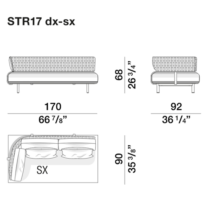 Дизайнерский модульный уличный диван SWAY Modular Sofa