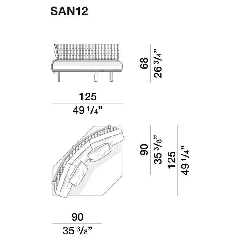 Дизайнерский модульный уличный диван SWAY Modular Sofa