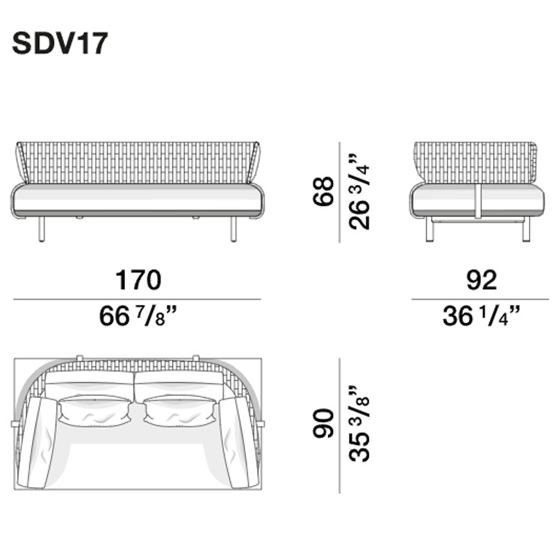 Дизайнерский модульный уличный диван SWAY Modular Sofa