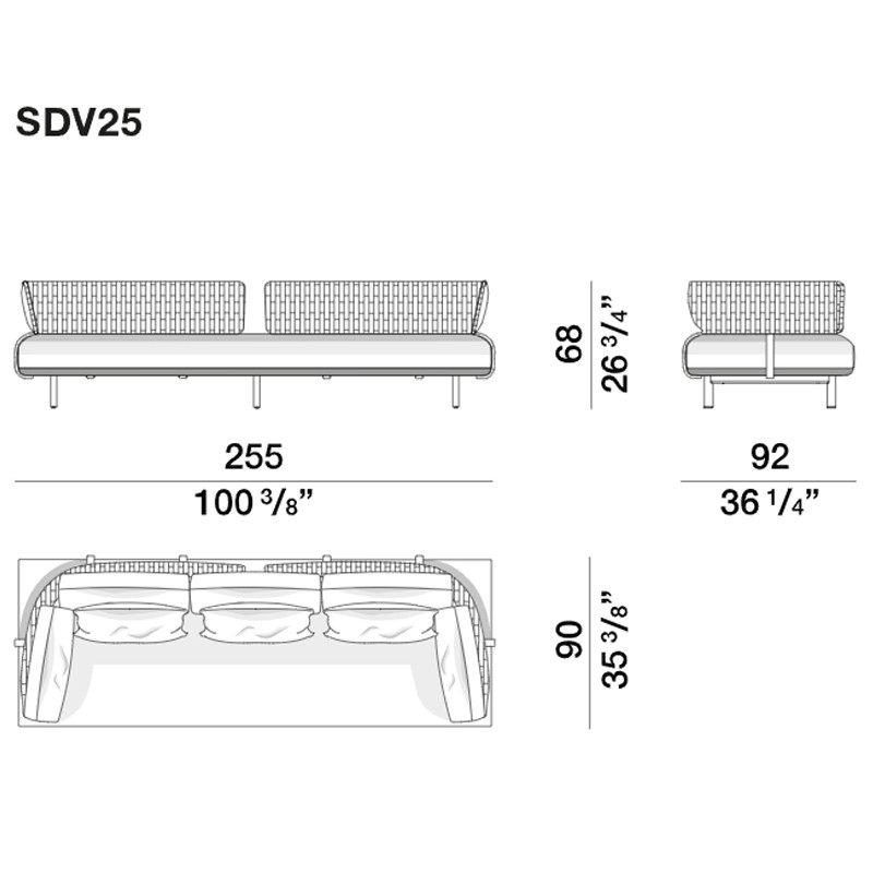 Дизайнерский модульный уличный диван SWAY Modular Sofa
