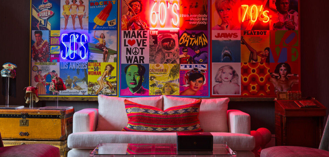 Дизайнерский Неоновый Постер Ретро Фото The Fifties