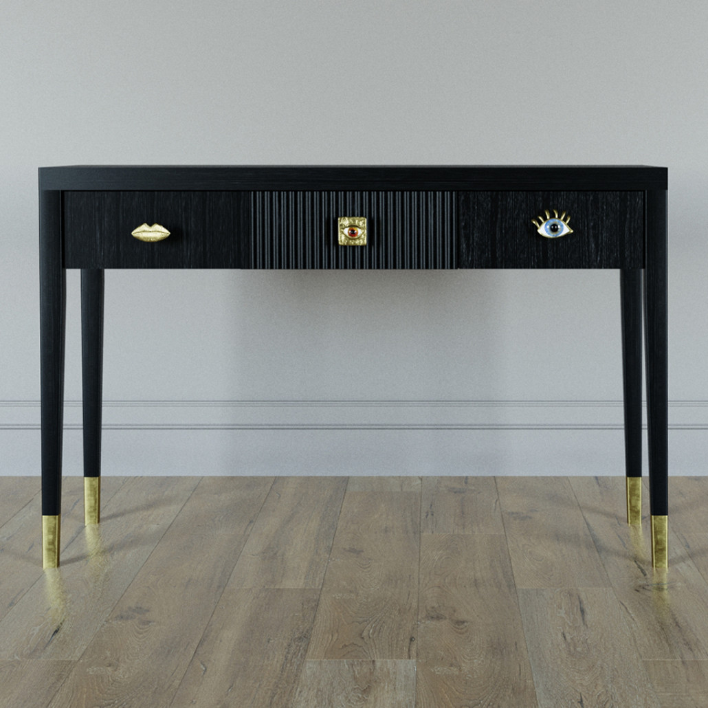 Дизайнерский Письменный стол Elsa Dreams Black с тремя ящиками