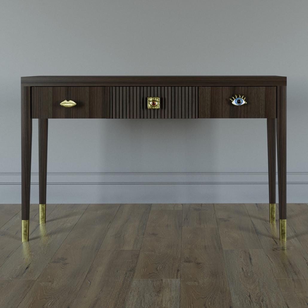 Дизайнерский Письменный стол Elsa Dreams Walnut с тремя ящиками