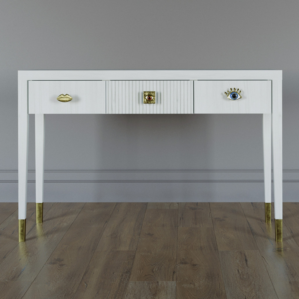 Дизайнерский Письменный стол Elsa Dreams White с тремя ящиками