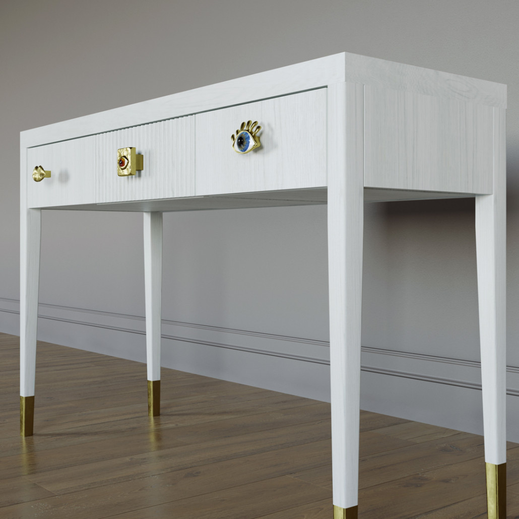 Дизайнерский Письменный стол Elsa Dreams White с тремя ящиками