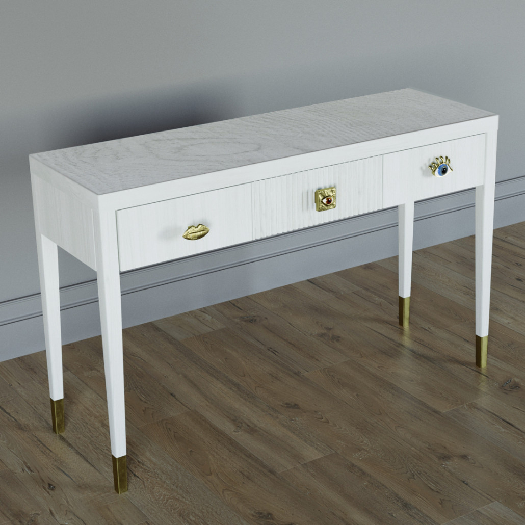 Дизайнерский Письменный стол Elsa Dreams White с тремя ящиками