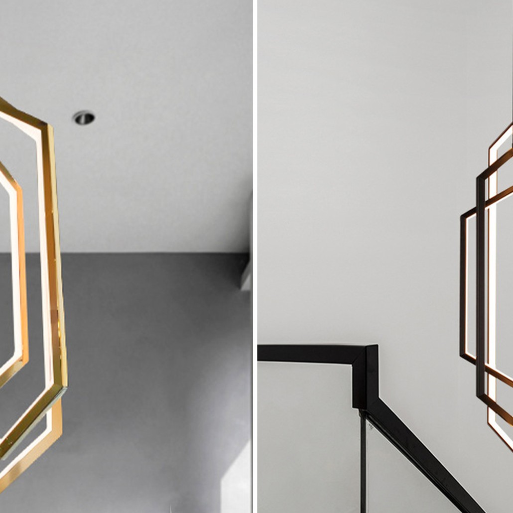 Дизайнерский Подвесной Светильник ORBIS Hexagon Geometric Modern Chandelier Studio Endo Gold